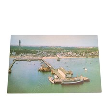 Postcard MacMillan Wharf Boston Boat Tied Up Cape Cod Chrome Unposted - £5.60 GBP