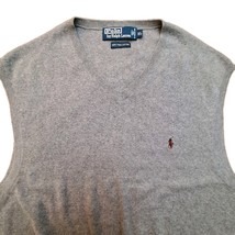 Polo Ralph Lauren Sweater Vest Mens XL Gray Pima Cotton Knit Pullover Po... - €20,21 EUR