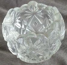 Antique Pressed Glass Open Salt Cellar - Vgc - Pretty Diamond Pineapple Design - £11.07 GBP