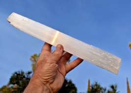 Foot Long SELENITE Sticks Rods * Cool Natural Gypsum Mineral Specimen Me... - £14.07 GBP