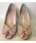 Caressa Pink Kid Open Toe Pumps Bow 6 M - $22.54 CAD