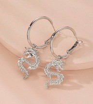 Chinese Dragon Hoop Earrings - £7.11 GBP