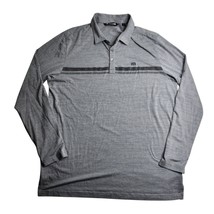 Travis Mathew Heater 2.0 Long Sleeve Polo Shirt Grey Eco Collection Size XL - $37.57