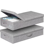 Punemi Under Bed Storage With Lids, 2 Pack Large Underbed, 31.1*15.7*6Inch - $47.92