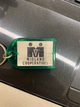 Vintage Keychain fob Midland Cooperatives advertising Lenticular Printin... - £18.08 GBP