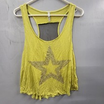 Bena J Woman&#39;s Tank Bling Star Mesh Back Sz Xlg - £6.06 GBP