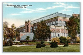 Horticultural Hall Fairmount Park Philadelphia PA UNP DB Postcard N20 - £2.28 GBP
