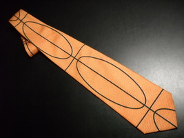 Ralph Marlin Neck Tie WallyWear BasketBall Skin 1997 Flattened Basketball Cover - £10.38 GBP