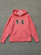 Under Armour Storm Pullover Hoodie Womens S Coral Pink Semi-Fitted Cold Gear - £19.68 GBP
