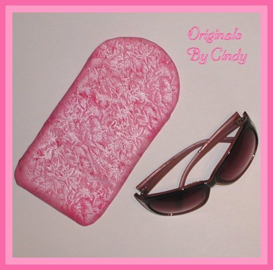 Primary image for Frosted Shimmering Pink Sunglasses Case Big Thick Padded Shimmer Hot 