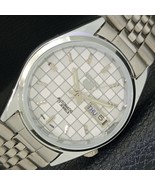 AUTOMATIC REFURBISHED SEIKO 5 MENS WATCH JAPAN MADE WHITE DIAL CUSTOM a4... - $45.99