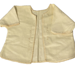 Vintage Handmade 1950s Infant Child&#39;s Jacket with Embroidered Flowers - £8.21 GBP