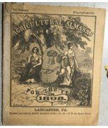 1898 AGRICULTURAL ALMANAC (Lancaster, Pennsylvania) vintage - $20.84 CAD