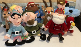 Lot of 9 1998-99 Stuffins Rudolph &amp; The Island Of Misfit Toys Christmas Plush - £66.85 GBP
