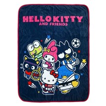 Hello Kitty &amp; Friends Characters Sports Fleece Throw Blanket Sanrio Licensed NEW - £18.64 GBP