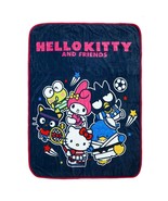 Hello Kitty &amp; Friends Characters Sports Fleece Throw Blanket Sanrio Lice... - £18.33 GBP