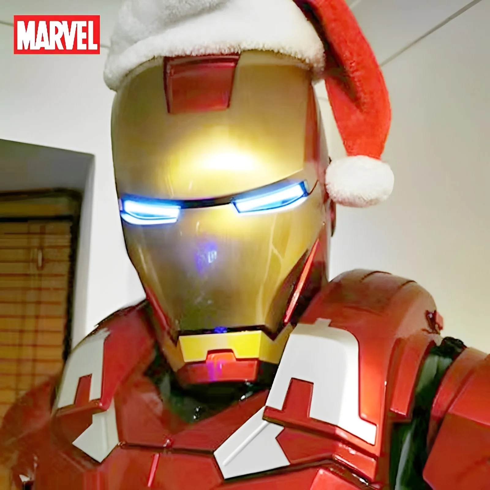Hot Marvel Avengers Iron Man Helmet Cosplay 1:1 Light Led Ironman Mask Pvc - £44.35 GBP+
