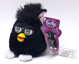 1999 Furby Buddies BIG LIGHT Plush Bean Bag Black Green Eyes With Tags T... - $201.71 MXN