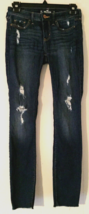 Hollister jeans size 24 X 28 women distressed low-rise skinny (stretch) ... - £9.47 GBP