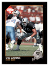 1992 Collector&#39;s Edge Greg
  Skrepenak   RC, UER Los Angeles Raiders
  F... - $0.51
