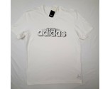 Adidas Men&#39;s Metallic Graphic T-shirt Size Large White Cotton QE13 - $15.83