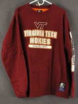 Virginia Tech Clothing VT Hokies TEAM STARTER Long Sleeve Tee Shirt Unis... - £10.61 GBP