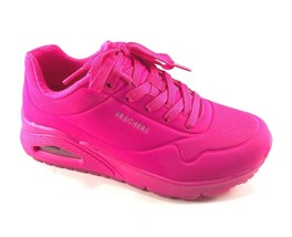Skechers 73667 Hot Pink Uno Night Shade Air Cooled Memory Foam Lace Up Sneaker  - £63.94 GBP