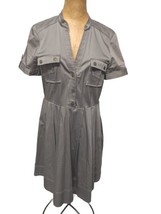 Spense Dress Womens Size 8 Military Pocket Tailor Fit ALine Snap Button GorpCore - £38.83 GBP