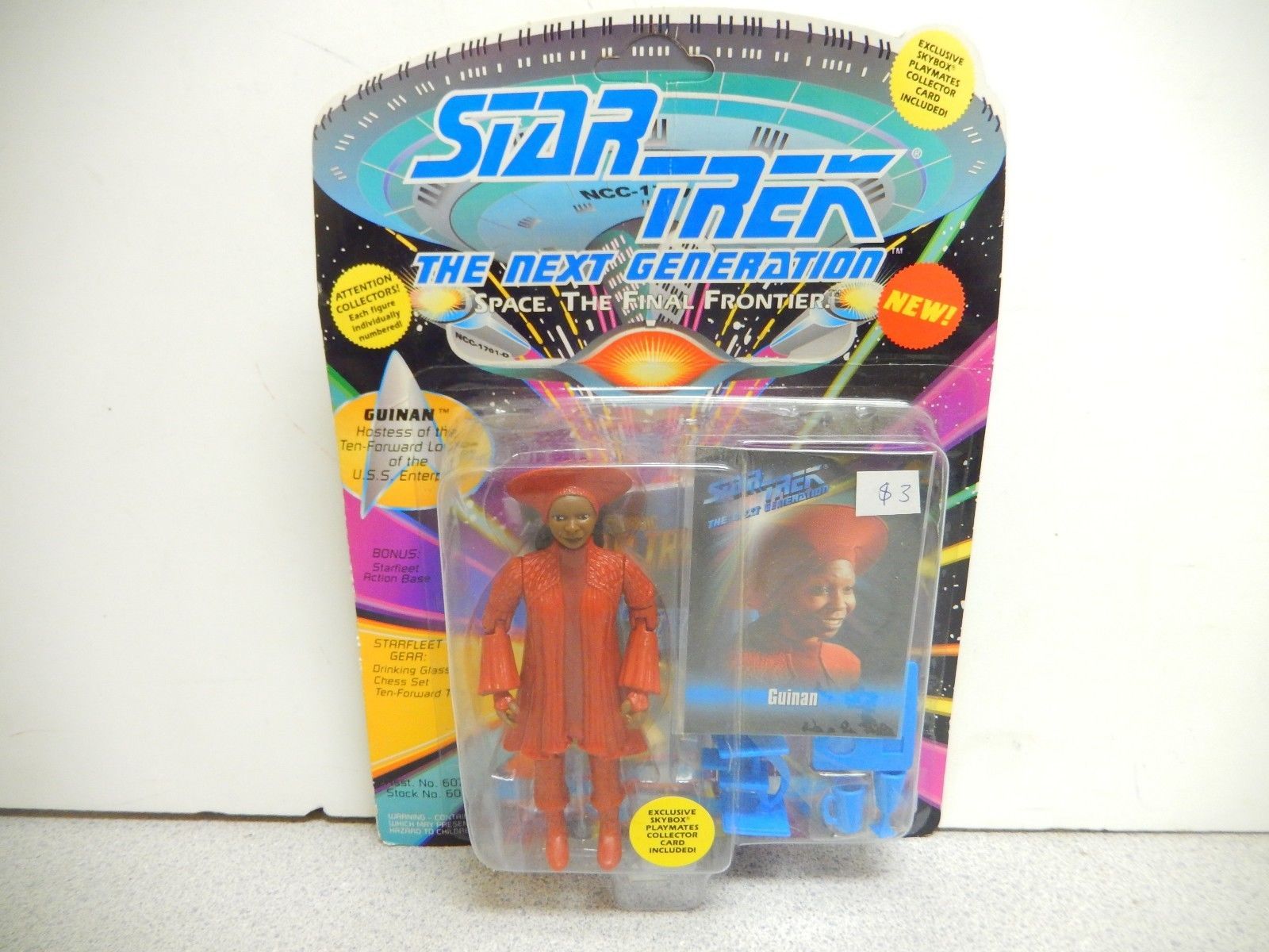 STAR TREK NEXT GENERATION ACTION FIGURE GUINAN-- PLAYMATES 6070--1993--L231 - $5.88