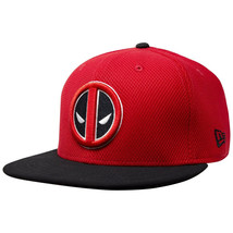 Deadpool Symbol Red &amp; Black 59Fifty Fitted Hat Red - £43.44 GBP