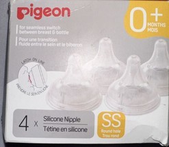 Silicone Nipple SS with Latch-On Line, Natural Feel, 0+ Months, 4 Counts - £35.80 GBP