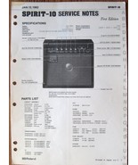 Roland Spirit-10 Guitar Amp Original Service Manual Schematics, 1982 - $30.57 CAD