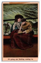 Steamship Comic All Going Out Nothing Coming In Seasick DB Postcard G19 - $5.89