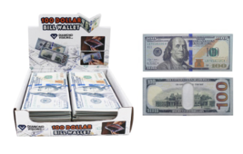 US 100 Dollar Bill Wallet Leather Credit Card Photo Holder Free Shipping - £7.71 GBP