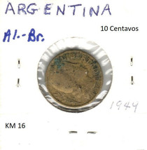 Argentina 10 Centavos, aluminum-bronze, 1949, KM 16 - £2.00 GBP