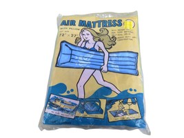 Vintage 60’s / 70’s Blue Heavy Duty Vinyl Air Mattress with Pillow Pool ... - $509.55 MXN
