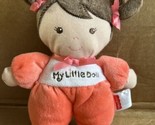 Fisher Price My first Doll Plush Soft Doll Brown Pigtails Pink Bows Love... - $14.80