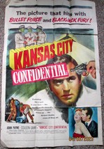 LEE VAN CLEEF: (KANSAS CITY CONFIDENTIAL) RARE FILM NOIR 1952 MOVIE POSTER - £316.53 GBP