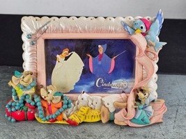 Vintage Disney CINDERELLA Picture Frame Dreams Come True Gus Jaq Perla R... - $24.70