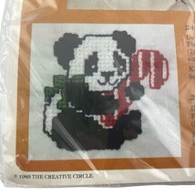 Creative Circle Cross Stitch Kit 2409 Playful Panda Holding Candy Cane V... - $12.82