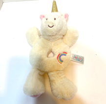 Spark Create Imagine Plush Baby Unicorn Rattle Ring Stuffed Animal Lovey 9&quot; - £8.35 GBP