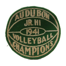 VINTAGE 1941 Audobon Jr. High School Volleyball Champions Gelt White Felt Patch - £18.08 GBP