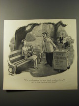 1953 Cartoon by Richard Decker - The gentleman on the next bench wonders - £14.50 GBP