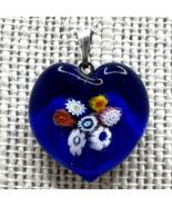 Murano Glass Handcrafted Millefiori Pendant &amp; 925 Sterling Silver Necklace - $54.33 CAD