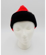 DC Comics Harley Quinn Beanie Hat Black Red Diamond Winter Knit - $10.99