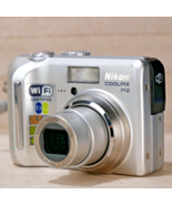 Nikon Coolpix P2 5MP Digital Camera WiFi Silver W Battery *TESTED* - $34.64