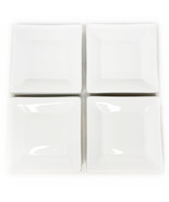 Set of 6 Square CRATE AND BARREL Appetizer Hors D’oeuvres 6 In WHITE PLATES - €17,78 EUR