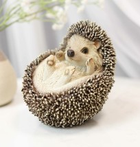 Lifelike Realistic Spinal Mammal Baby Hedgehog Lying On Back Decorative Figurine - £22.97 GBP