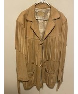 VTG Western Native Fringe Jacket - Mealey&#39;s Pitic Suede Leather by Artur... - £421.26 GBP