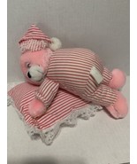Nanco Sleepy Pajama Bear w/ Pillow Pink White Striped Teddy Plush Sleepi... - €25,30 EUR Nanco Sleepy Pajama Bear w/ Pillow Pink White Striped Teddy Plush Sleepi... - €25,30 EUR